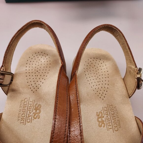 SAS SHOES HUARACHE Genuine leather Adjustable OPEN TOE SANDALS ANTIQUE TAN NIB🤩 - Picture 12 of 16